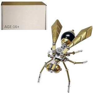 WUBA 3D metalen puzzels voor volwassenen: mechanische Steampunk Hornet metalen modelkits, 3D metalen puzzel mechanische horzel bouwstenen, creatieve doe-het-zelf puzzels voor montage,