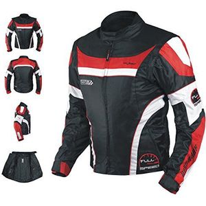 Heren waterdicht textiel winter motorfiets Cordura stof jas rood L