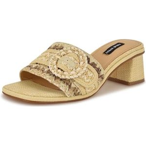 Nine West Ending sandaal met hak voor dames, Licht Natuurlijke Crème Multi 110, 35.5 EU