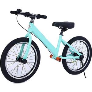 Loopfiets, ergonomisch ontworpen gestoffeerde zitting, grote loopfiets zonder pedaal, met rem /18 inch luchtbanden/voetsteun (kleur: blauw)