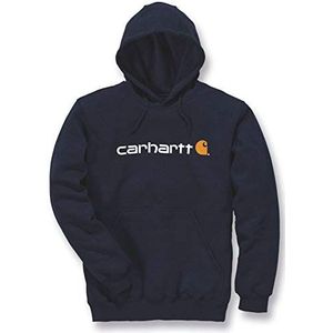 Carhartt, Heren losse pasvorm middelzwaar logo grafisch sweatshirt, Nieuwe marine, L