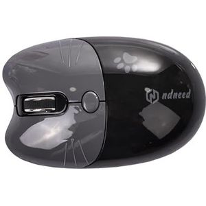 NDNeed Leuke kat draadloze zwarte muis Bluetooth + 2.4G Dual Mode
