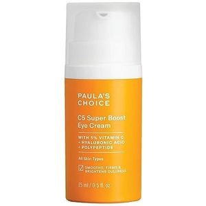 Paula's Choice C5 SUPER BOOST Oogcrème - Voedende Crème met Vitamine C Verheldert de Huid - Pak Huidverkleuringen & Fijne Lijntjes Aan - Alle Huidtypen - 15 ml