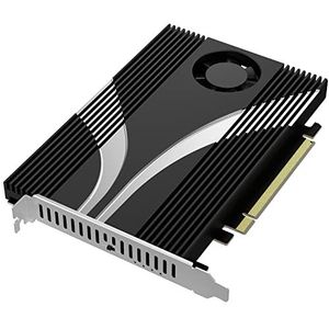 SABRENT - EC-P4BF - PCIe NVMe Adapter - Zwart - Ondersteunt 4 NVMe SSD's met Aluminium Koellichaam en Ventilator