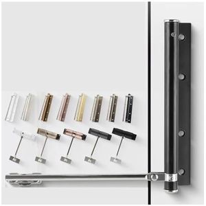 Roestvrijstalen automatische deurdranger, hydraulische verstelbare stille push-pull-deur met -botsing voor slaapkamer en thuisgebruik (1 st) (C wit)