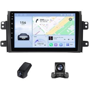 Autoradio,geldt voor Suzuki SX4 1 Fiat Sedici 189 2005-2014 2 Din met Carplay Android Auto9 inch HD touchscreen,stereo auto Bluetooth AM FM-radio stuurbediening achteruitrijcamera(NF-7)