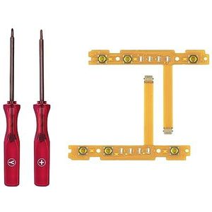 Tolesum vervanging SL SR links rechts Sync Button Ribbon kabelset voor NS Switch NS Joy-Con Controller reparatie reserveonderdelen, met schroevendraaier opening gereedschap.