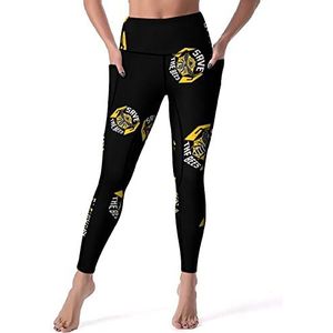 Heart Mind Soul Saves The Bees Yogabroek voor dames, hoge taille, buikcontrole, workout, hardlopen, leggings, M