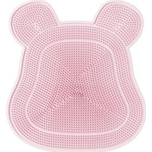 Siliconen voetenscrubber voor onder de douche, Siliconen douchevoet- en rugmat met antislip zuignappen, veelkleurig(Pink)