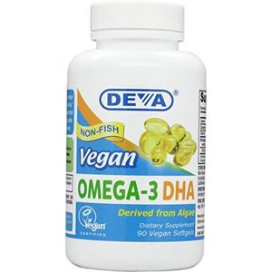 Deva Nutrition Vegan Omega-3 DHA Non-Fish 90 sgels