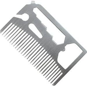 DieffematicSZ kam Stainless Steel Multifunctional Bottle Opener Comb (Color : Silver, Size : 8 * 5.5cm)