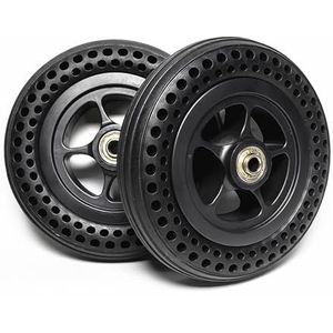 Vervangende wielen voor rolstoelen 2 stuks 6 inch voorwiel for rolstoel, honingraatrubber PU-massieve band, rolstoelwielen, zwarte rolstoelvoorwielen, for rolstoelen, rollators en looprekken