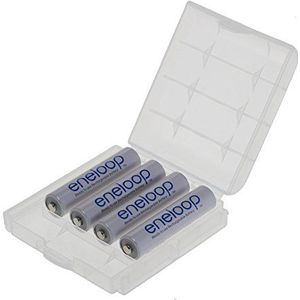 Panasonic eneloop batterij AAA - 4 stuks met capaciteit 800mAh + beschermbox (BK-4MCCE/BF1)