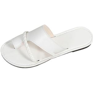 Damesmode Bunion Zomersandalen,ademende Damesschoenen Voor Plantaire Fasciitis,casual Hallux Valgus Slippers(White,43 EU)