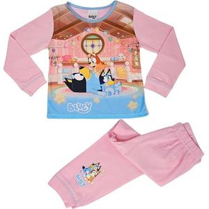 Bluey Pyjama met lange mouwen voor meisjes, ook met bingo en bandiet, meerkleurig, leeftijd 18 maanden - 5 jaar, roze, 2-3 jaar