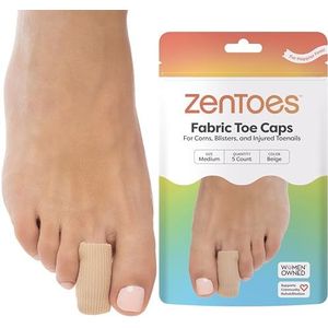 ZenToes 5 gesloten verpakkingspunten voor stoffen huls met gelvoering, voorkomt maïs, blaarontwikkeling (gesloten teensteun (3/4 inch diameter))