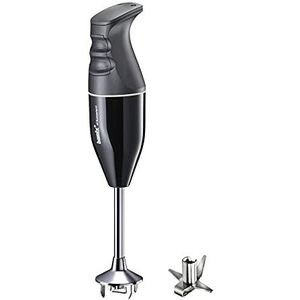 bamix Staafmixer EO140 Classic met multifunctioneel mes van roestvrij staal, 140 W, 2 standen, Made in Switzerland, zwart/wit