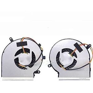 3pin 4 pins ventilator Computer radiator koelventilatoren for MSI GE62 GL62 GE72 GL72 GP62 GP72 PAAD06015SL laptop CPU GPU Grafische kaartfan (Blade Color : Both 3PIN, Blade Quantity : Other)