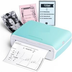 Bluetooth Thermische Printer 304 Dpi Fotoprinter Draagbare Zakprinter For Het Afdrukken Van Studiefotodocumenten Gebruiksvriendelijk(M04S GREEN)