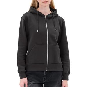 Smith & Solo Hoodie voor dames, met capuchon, katoen, lang, slimfit, vrije tijd, sport, lange mouwen