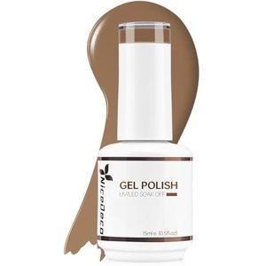 Nicedeco Hema Free Gellak Semi-Permanent Nagellak - Cruelty-Free Kleur UV/LED Glossy Polish 15ML-345