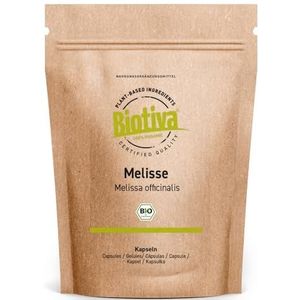 Melisse bio 180 capsules | Melissa officinalis | 450mg | citroenmelisse | zonder toevoegingen | gebotteld en gecontroleerd in Duitsland | Biotiva