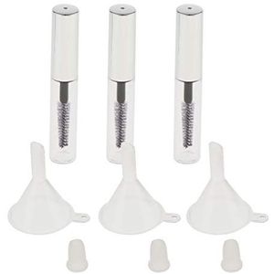 3Pcs 4Ml Lege Mascara Buis Met Wimper Wand Rubber Inserts Trechters Set Clear
