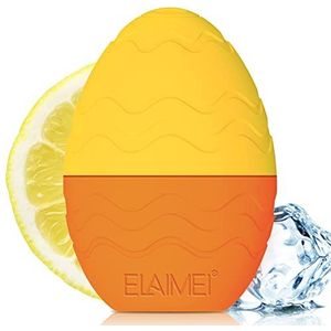 Silicone Ice Face Roller, ijsroller, gezicht, eivormig, gezichtsmassage, gezichtsroller, gezicht versteviging voor poriën verkleinen, rimpels verlichten, huid#1 oranje