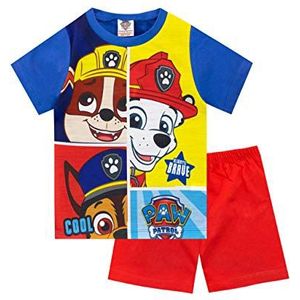 Paw Patrol - Korte Pyjama - Rood - Chase Marshall Rubble