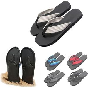 Verborgen Flops, Zomer Strand Comfort Antislip Sandaal, Spoof Strand Flip Flops, Grappige Voetafdruk Slippers, Strandfeest Straf Rekwisieten(White,39 EU)