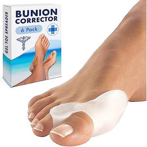 3 Paar Gel Bunion Correctors Teenbeschermers Teenrichters Separators Grote Teen Spreiders (6 stuks)