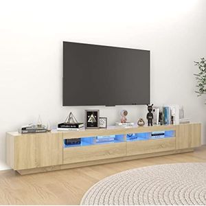 DIGBYS TV Kast met LED Verlichting Sonoma Eiken 260x35x40 cm