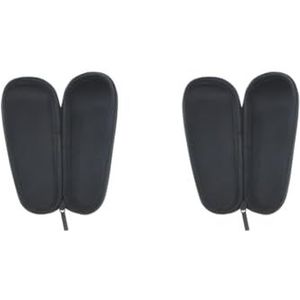 Rits Veiligheid Scheermes Reistas Draagtas Pouch Voor Mannen Scheren Tool Zwart, Set van 2 (diamant zwart), 18cm, als beschrijving
