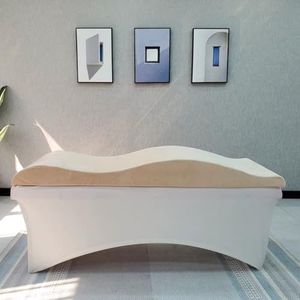 Wave Anatomische matras van traagschuim, 180 x 60 cm, massagetafel, kussen, wimperverlenging, zandy