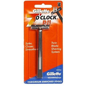 Gillette - 7 O Klok PII - Scheermesjes - Chroom - Twin Blade