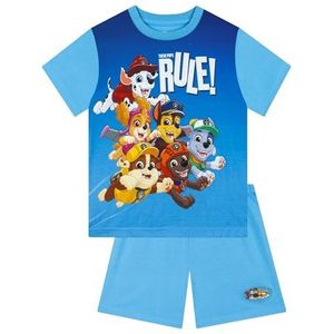 PAW Patrol Pyjama, Jongenspyjama Met Marshall En Chase, Korte Mouwen Pyjama Voor Jongens, Zomerse Pyjamaset, Blauw 104