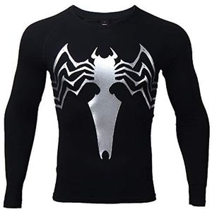 COOLMAX Venom Compression Shirt met 3D-print voor heren, met raglan mouwen