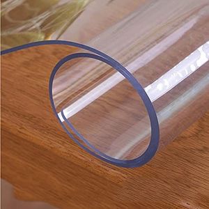 Transparant tafelzeil, pvc-beschermfolie, anti-hete tafelmat, afwasbaar, waterdicht, voor eetkamer, kantoor, 2 mm dik, afmetingen naar keuze (60 x 60 cm)