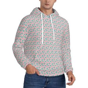 OAZCVBNN Vruchten Watermeloen Print Unisex Fashion Hooded Pullover Casual Wear Voor Outdoor Activiteiten En Camping, Zwart, XS