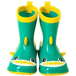 Regenschoenen for jongens en meisjes, regenlaarzen, waterdichte schoenen, antislip regenlaarzen(Color:Green,Size:20/20CM)
