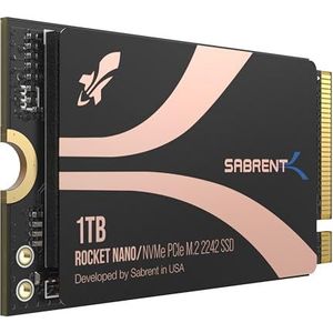 SABRENT Rocket 1TB 2242 SSD NVMe M.2 PCIe Gen 4 zonder DRAM (SB-2142-1TB)