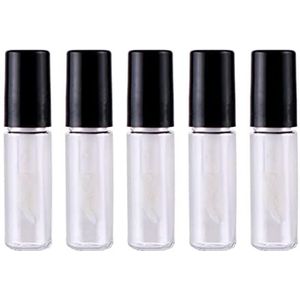 5Pcs Lege Lipgloss Tubes Lip Tint Wimper Olie DIY Container Flacon Flessen 2ml, Transparant Zwart, Nr. 7, Helder Zwart, Type 7, Type 7, als beschrijving