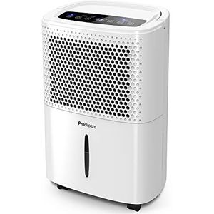 Pro Breeze Luchtontvochtiger 12L/dag, Ontvochtiging van Ruimtes tot 120m³ (~20 m²) - 3 Modus, 1,8L Tank, Doorlopende Afvoer, Slaapstand, 40 dB, 24-uurs Timer - Dehumidifier Bestrijd Vocht en Schimmel