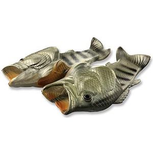 Uniqstore uniseks sandalen in de vorm van een vis - voor strand of douche - origineel cadeau idee voor dames en heren, Beige, 38/39 EU