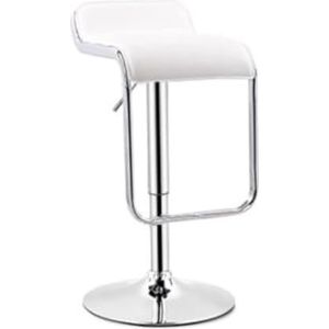 Bistrokruk Barkrukken Barkruk Hefbare Barkruk PU-leer Stalen Barstoel In Hoogte Verstelbare Barkrukken Tegen Hoge Stoel Moderne Draaibare Barstoel Barstoelen(White)