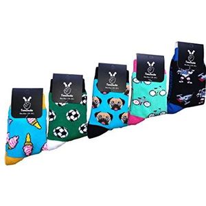 TwoSocks Grappige kleurrijke kindersokken jongens meisjes grappige kousen als cadeau, ademend eenheidsmaat 25-33, Fiets., One size