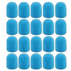 watermonsterlepel met contragewicht, Verpakking van 20 veelkleurige nagelschuurdoppen met 5 rubberen nagelboorbits in verschillende maten for nagelboor(3,10x15)