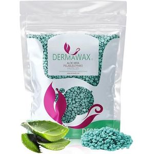 Dermawax 1kg Aloe Vera Heetwas Waxparels – Haarverwijdering zonder Strips voor Gezicht, Benen, Bikini & Lichaam – Voor Gevoelige Huid – Made in Italy – Profi-kwaliteit (1 kg, Aloe Vera)