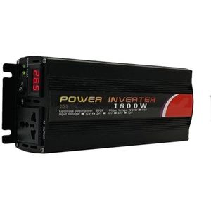 Spanningsomvormer DC 12V 24V Vermogen 1000W 2000W 2600W Omvormer 12V 220V Voor 110V Zuivere Sinusomvormer Zonne-autoomvormers Enkelvoudige Digitale Displayomvormer(12V,220V(60Hz) Uni,1800W)