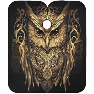 Salon Cape Gold Uil Kapper Cape Premium Haar Snijden Cape Unisex Kappers Jurk Voor Kappers Kapper Accessoires Thuis 140x168cm